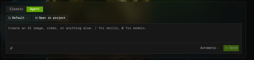 PoloX Studio agent mode input box