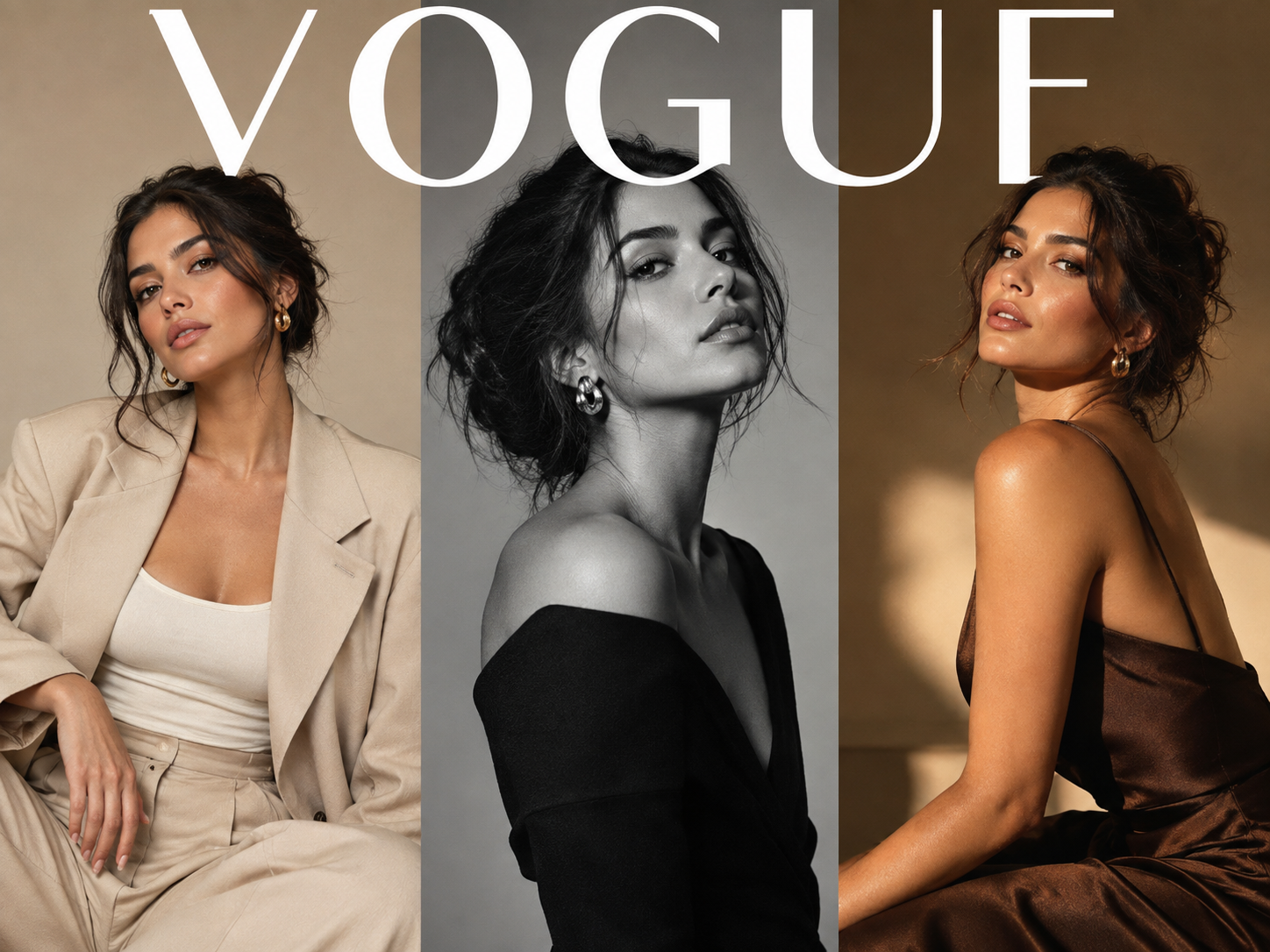 Vogue Triptych Portrait